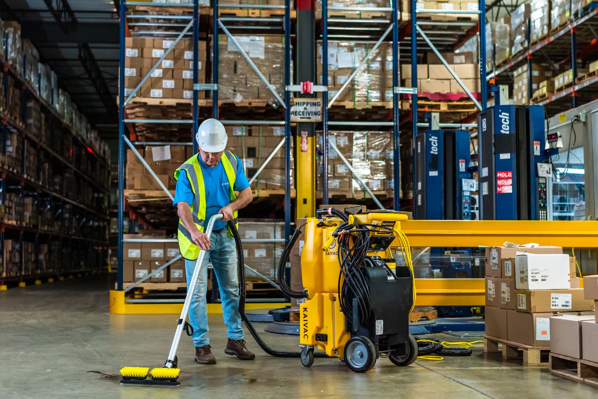 Industrial-scale contamination response team in PPE